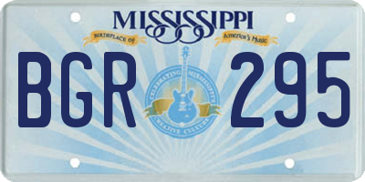 MS license plate BGR295