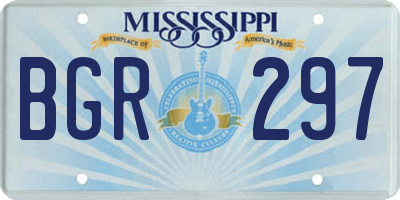 MS license plate BGR297