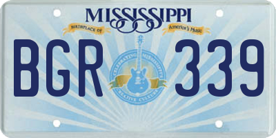 MS license plate BGR339
