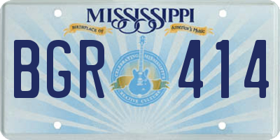 MS license plate BGR414