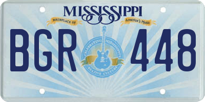 MS license plate BGR448