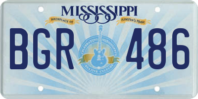 MS license plate BGR486