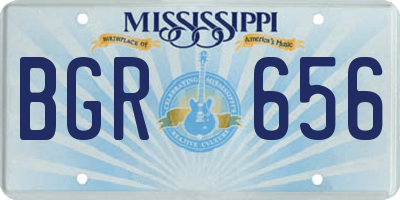 MS license plate BGR656