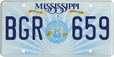 MS license plate BGR659