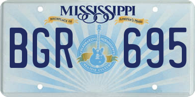 MS license plate BGR695