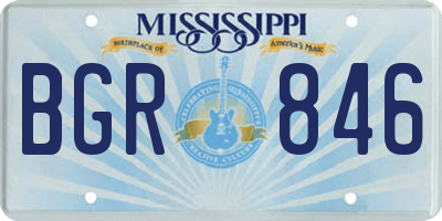 MS license plate BGR846