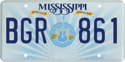 MS license plate BGR861