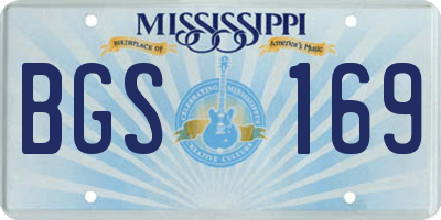 MS license plate BGS169