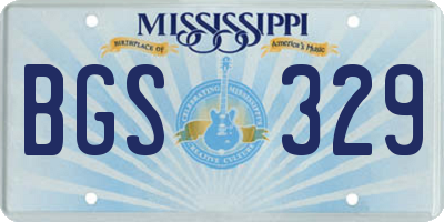 MS license plate BGS329