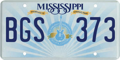MS license plate BGS373