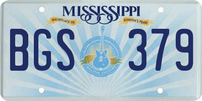 MS license plate BGS379