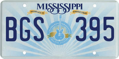 MS license plate BGS395