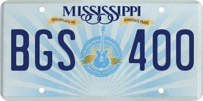 MS license plate BGS400