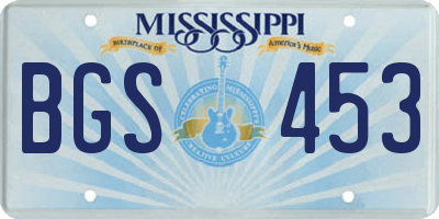 MS license plate BGS453