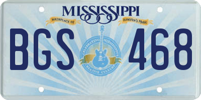 MS license plate BGS468