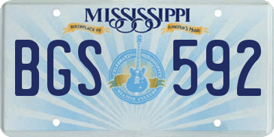 MS license plate BGS592
