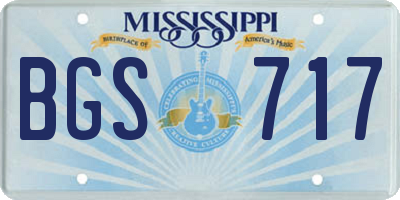 MS license plate BGS717