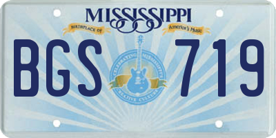 MS license plate BGS719