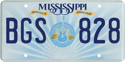 MS license plate BGS828