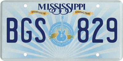 MS license plate BGS829