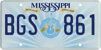 MS license plate BGS861