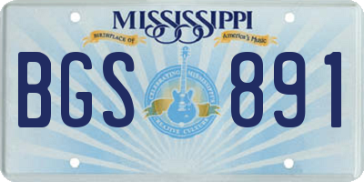 MS license plate BGS891