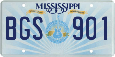 MS license plate BGS901