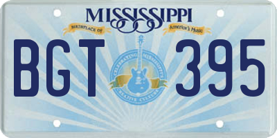 MS license plate BGT395
