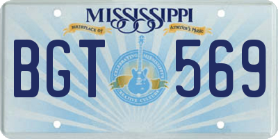 MS license plate BGT569