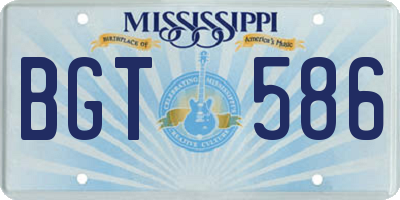 MS license plate BGT586