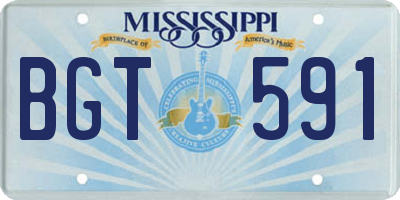 MS license plate BGT591