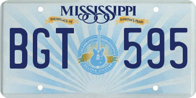 MS license plate BGT595