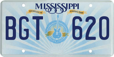 MS license plate BGT620