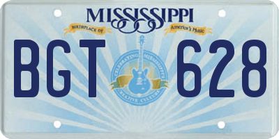 MS license plate BGT628