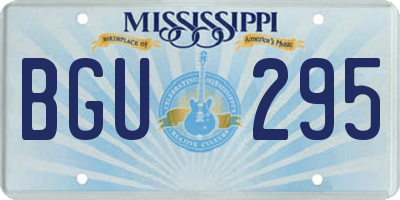 MS license plate BGU295