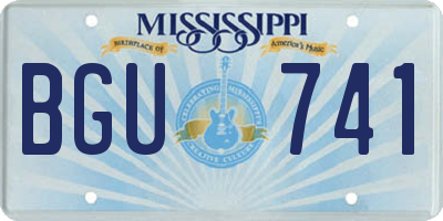 MS license plate BGU741