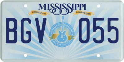 MS license plate BGV055