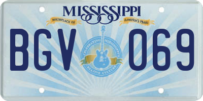 MS license plate BGV069