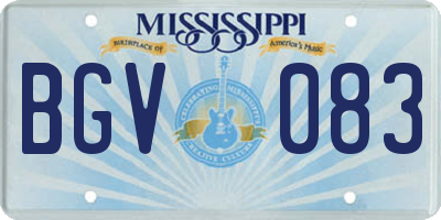 MS license plate BGV083