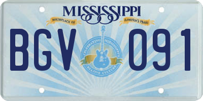 MS license plate BGV091