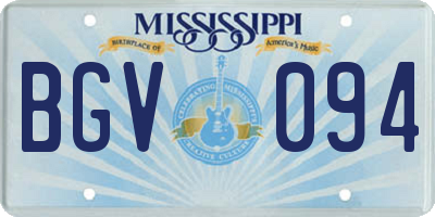 MS license plate BGV094