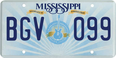 MS license plate BGV099