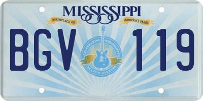 MS license plate BGV119