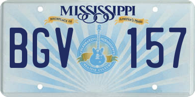 MS license plate BGV157