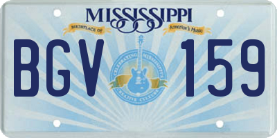 MS license plate BGV159