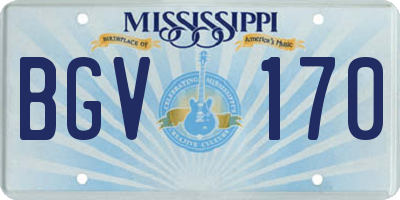 MS license plate BGV170