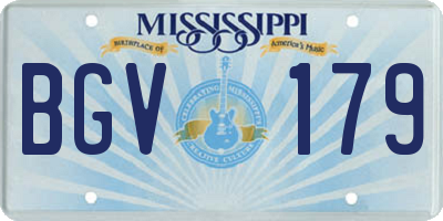 MS license plate BGV179