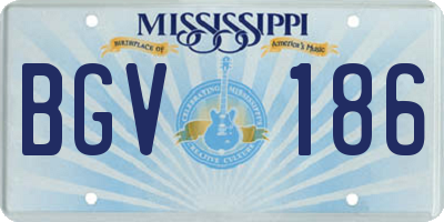 MS license plate BGV186