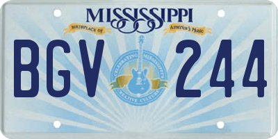 MS license plate BGV244