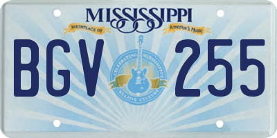 MS license plate BGV255